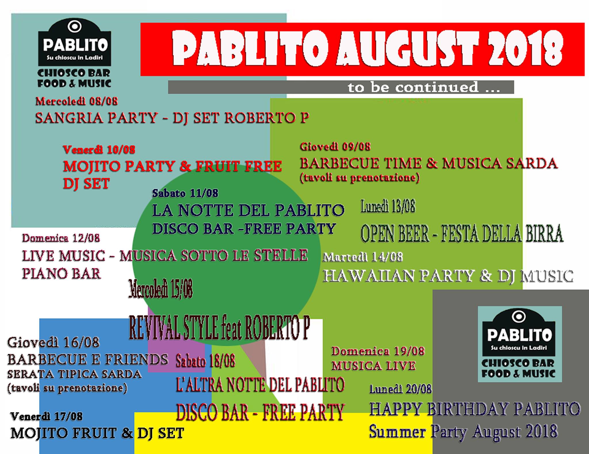 Agosto al Pablito!